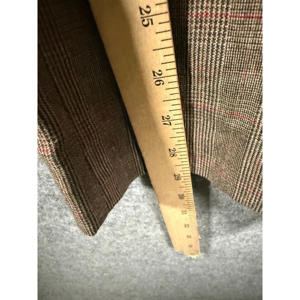 Dolce & Gabbana Brown Plaid Lace Trim Flare Leg Wool Trousers IT‎ 40 women US 4 - Picture 6 of 9